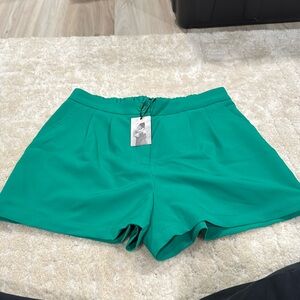 Kelly Green Tailored Shorts
